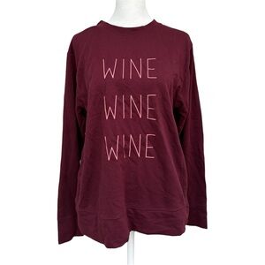 City Streets Burgundy WINE Long Sleeve Top
